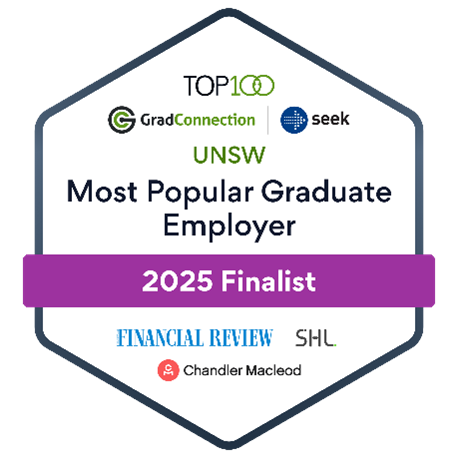 Most Popular Grad Employer 2025 badge
